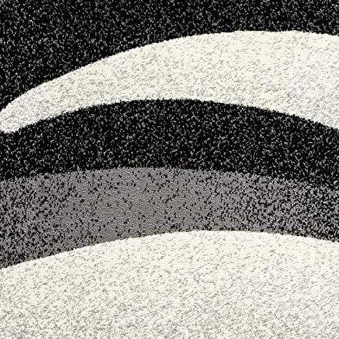 2' X 4' Gray Abstract Dhurrie Area Rug